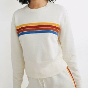 Madewell Rainbow-Inset Crop Sweatshirt